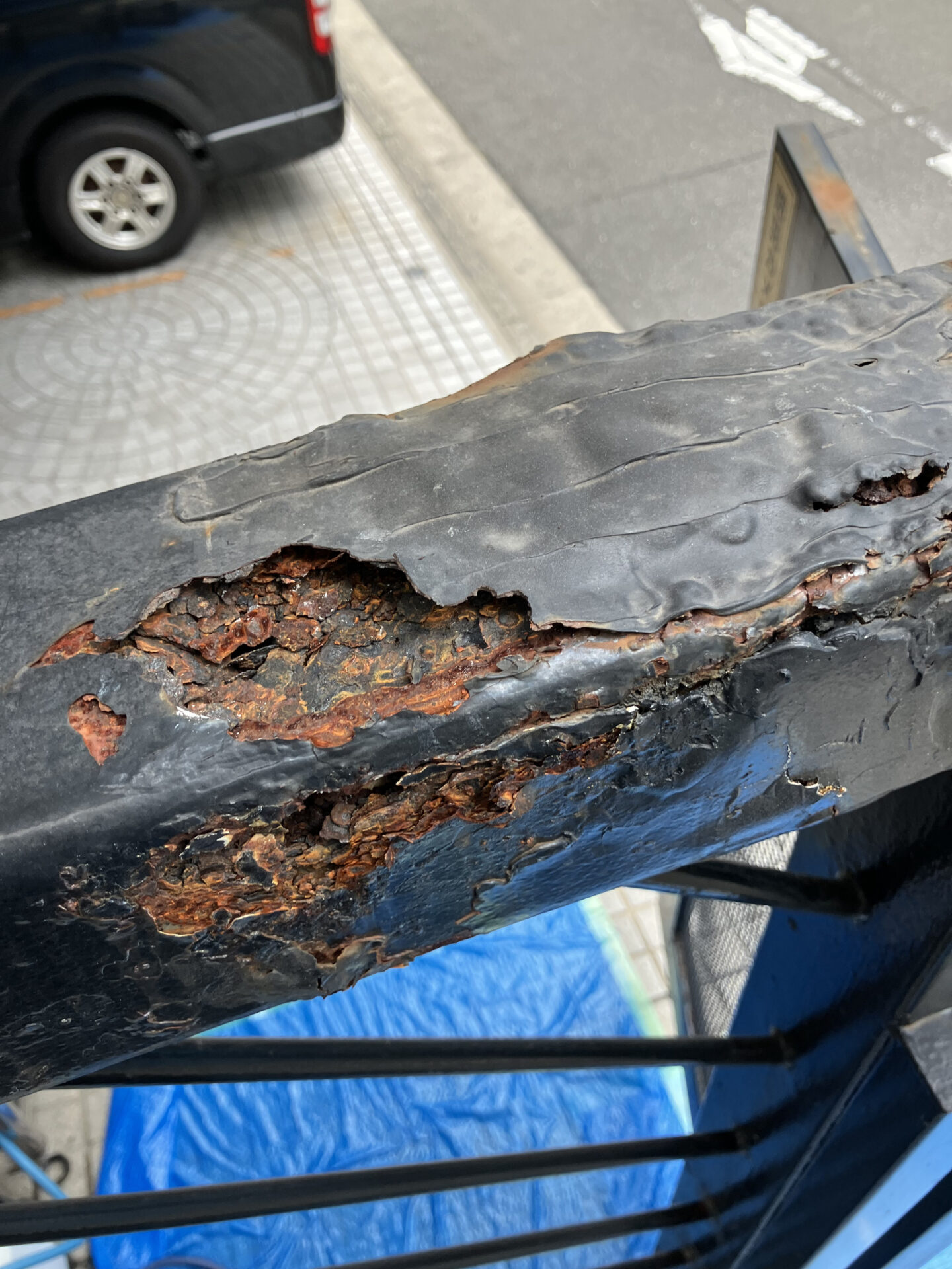 施工前 錆によって腐食が大きく進行